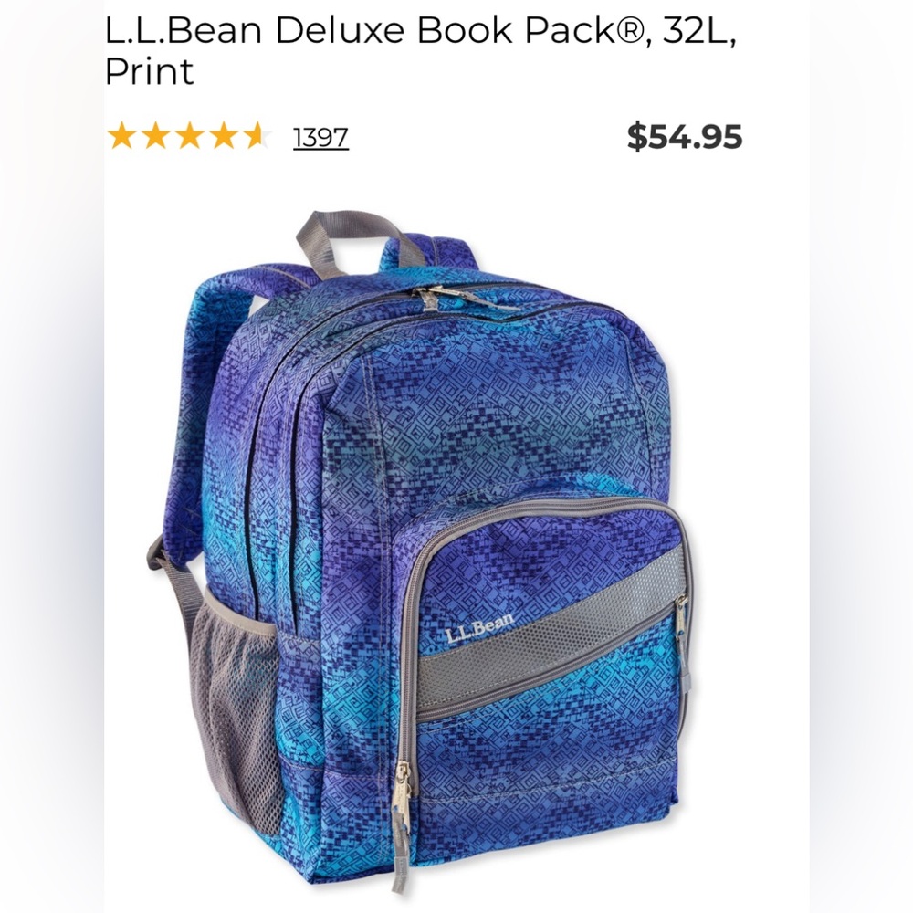LL Bean Deluxe Bookbag